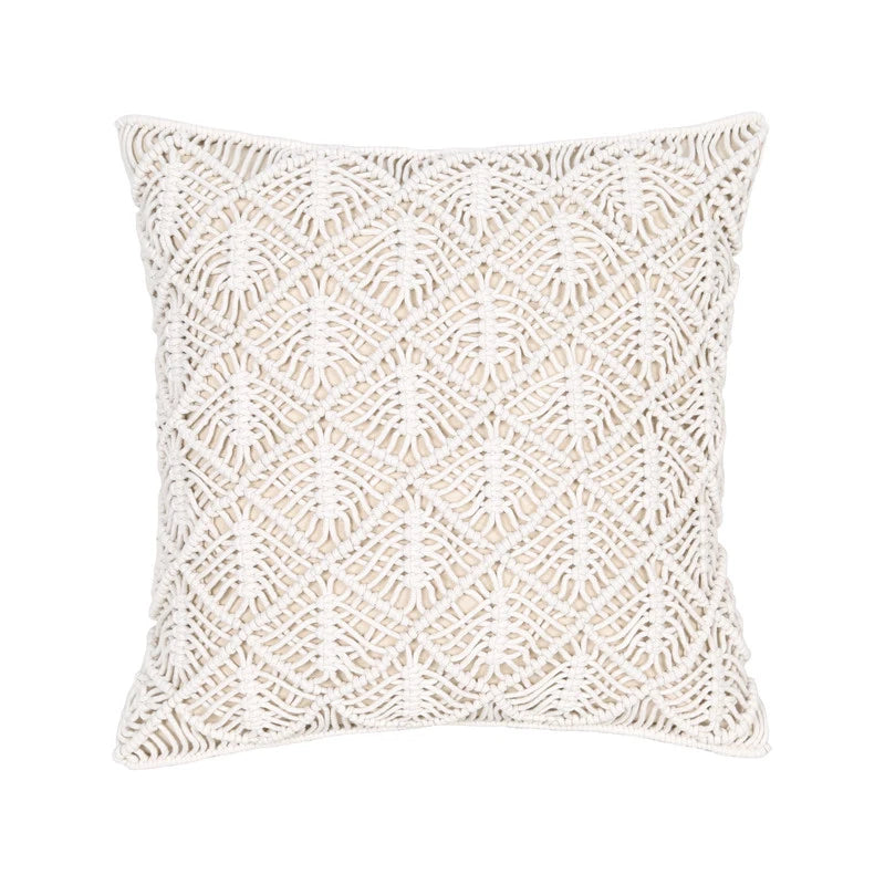Vintage Geo Handwoven Cushion Cover – Cozy Rope Texture
