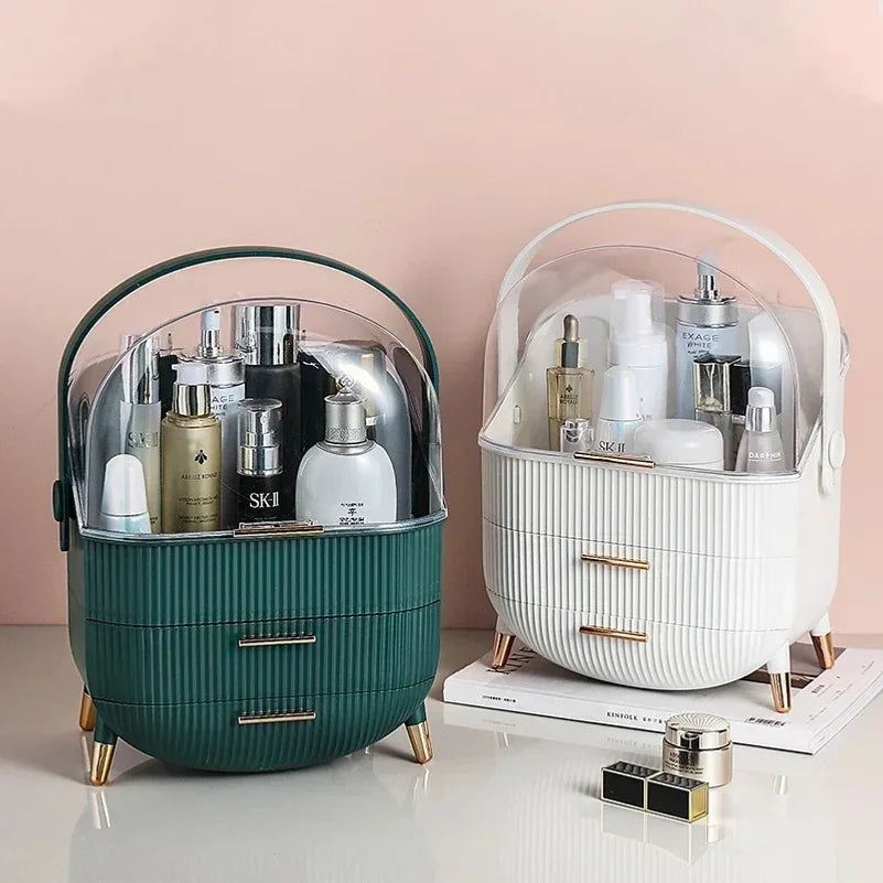 Dustproof Desktop Organizer – Clear Stack System