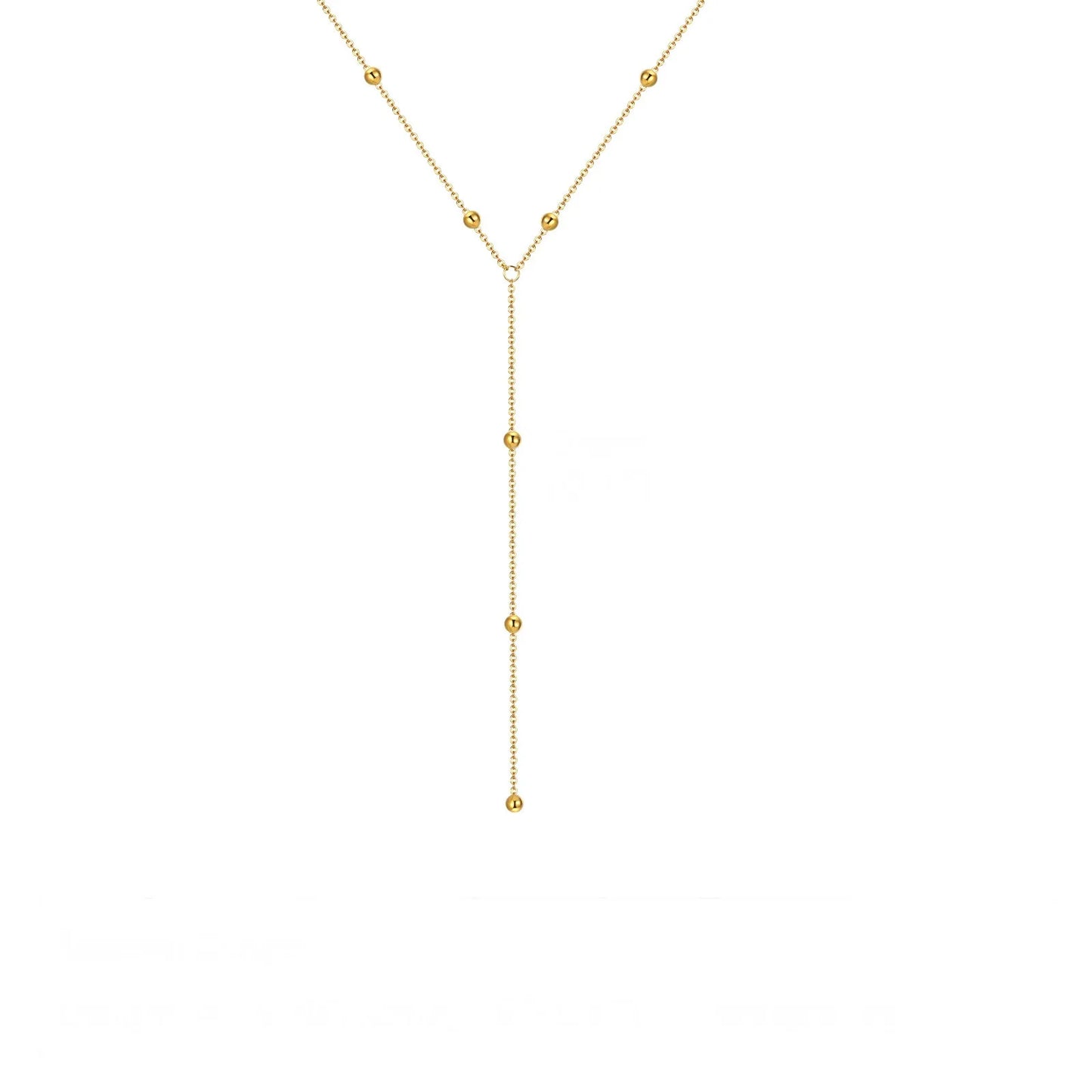 Geometric Tassel Bead Necklace – Minimal Collarbone