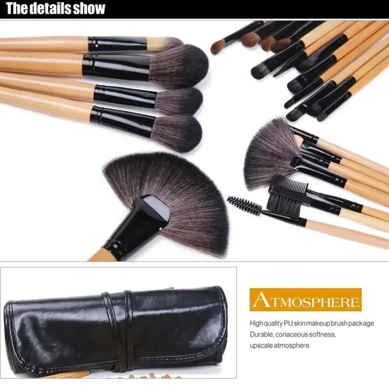 24-Piece Pro Makeup Brush Set – Full Toolkit