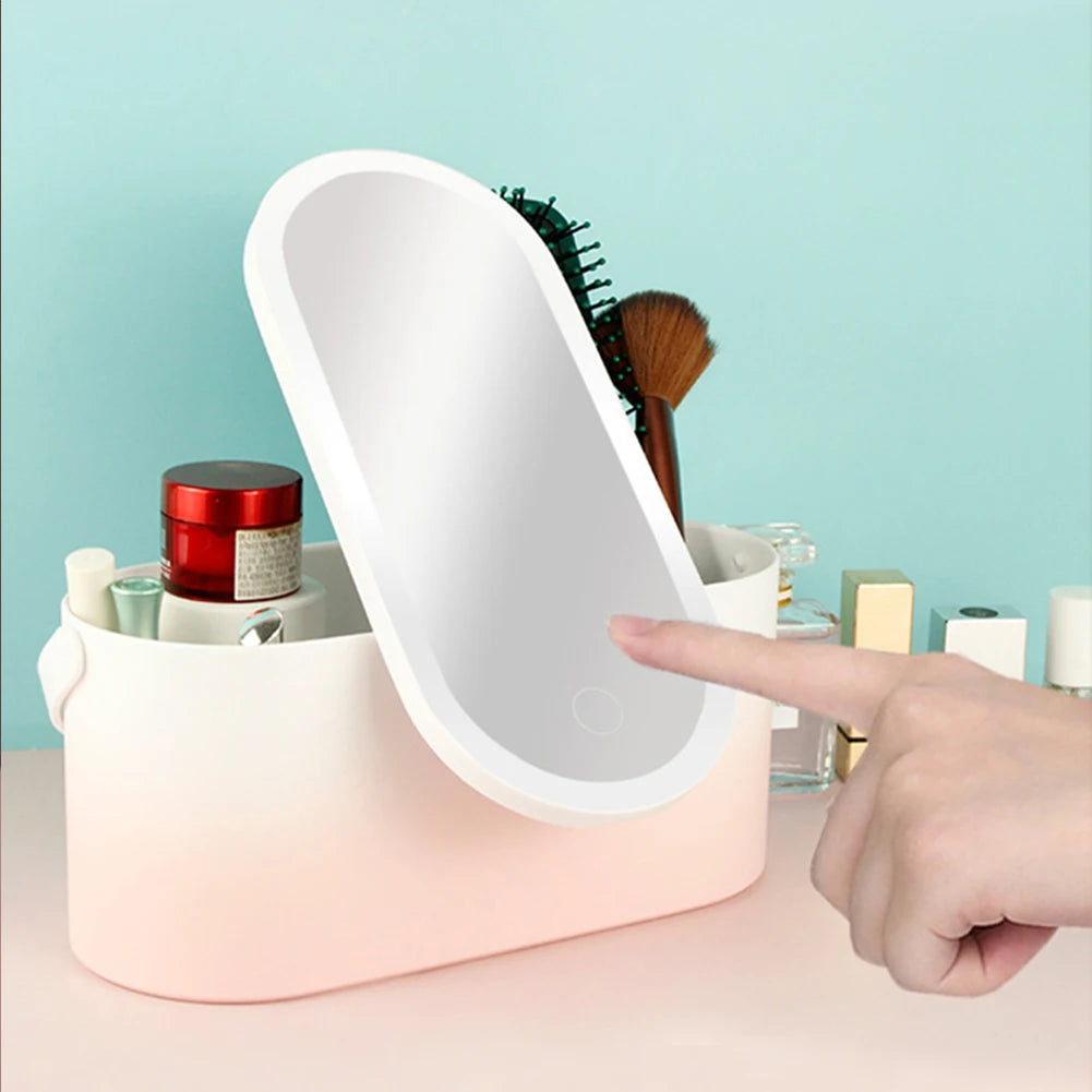 LED Vanity Organizer Box – Portable Lighted Case
