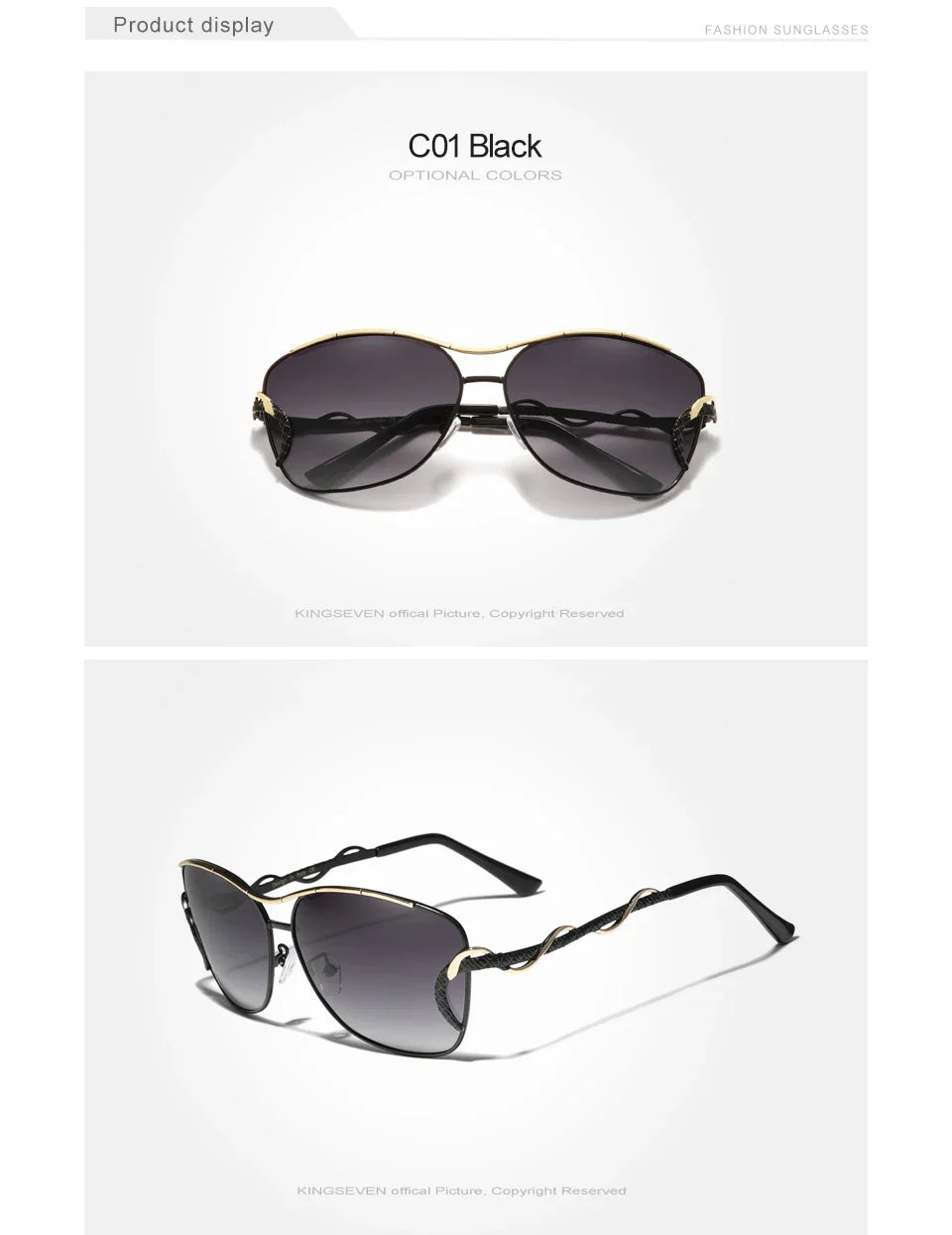 KINGSEVEN Polarized UV400 – Vintage Women’s Shades
