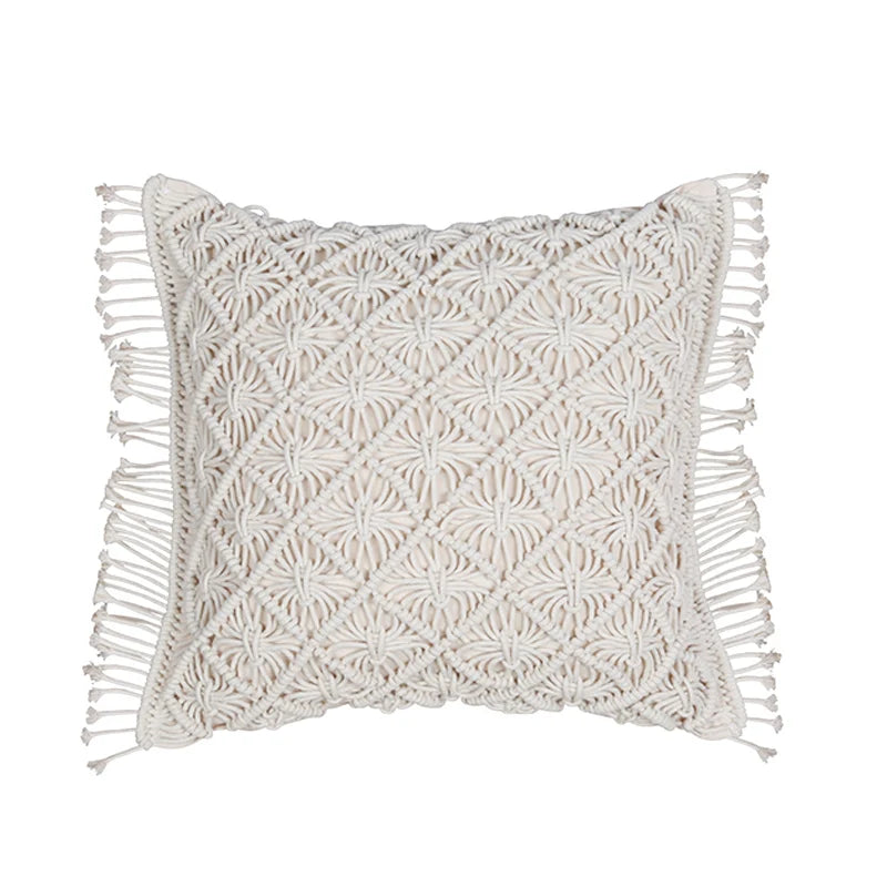 Vintage Geo Handwoven Cushion Cover – Cozy Rope Texture