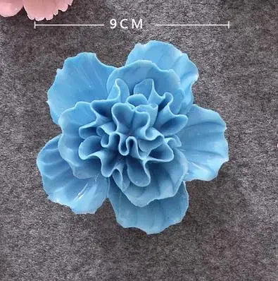 3D Ceramic Flower Wall Art – Aesthetic Home Accent