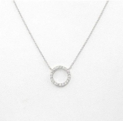 Crystal Circle Pendant – Elegant Gold Finish