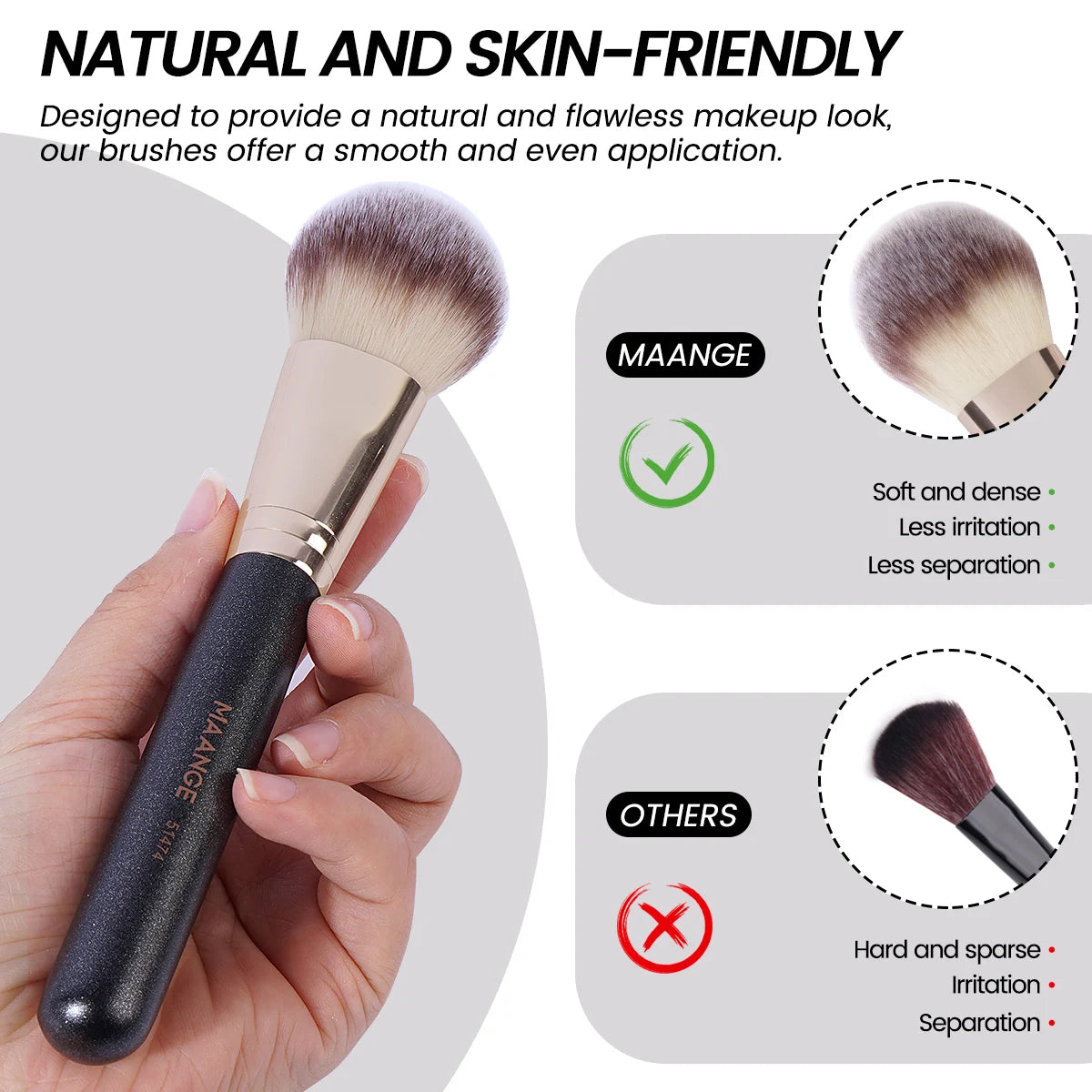 MAANGE 7-Piece Makeup Brush Set – Everyday Essentials