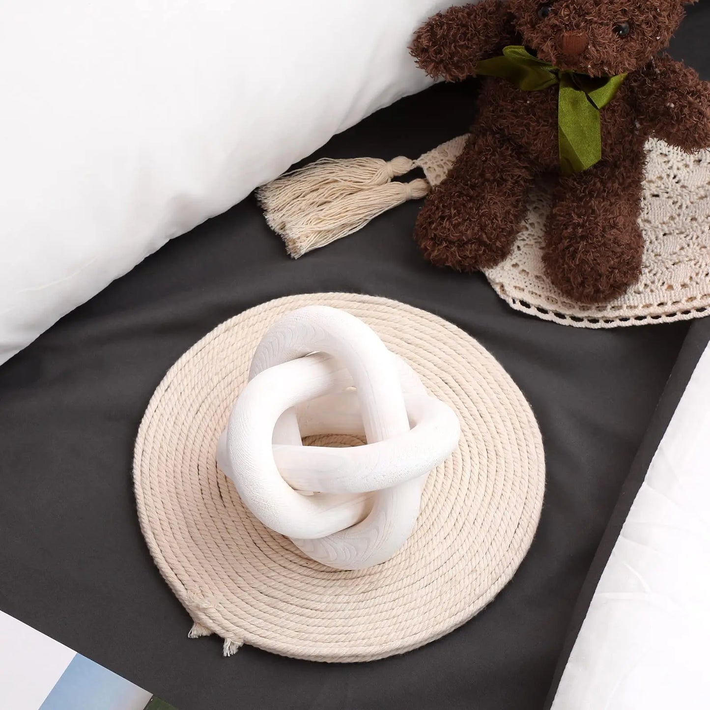Hand-Carved Coffee Table Accent – Artisanal Decor