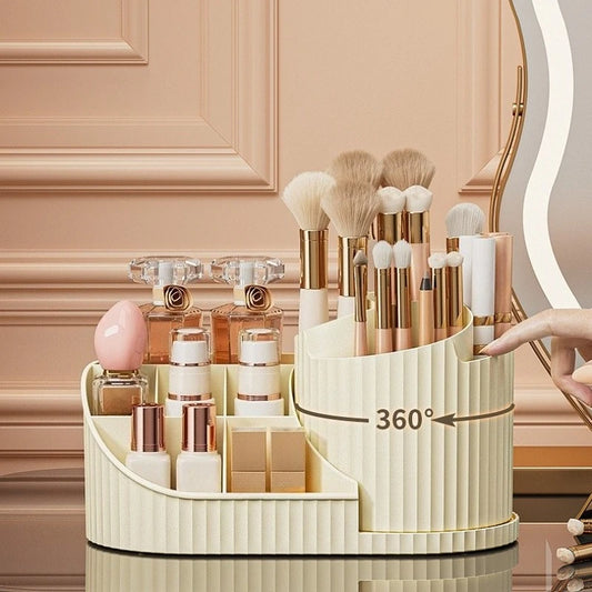 Rotating Cosmetic Carousel – Dustproof Organizer
