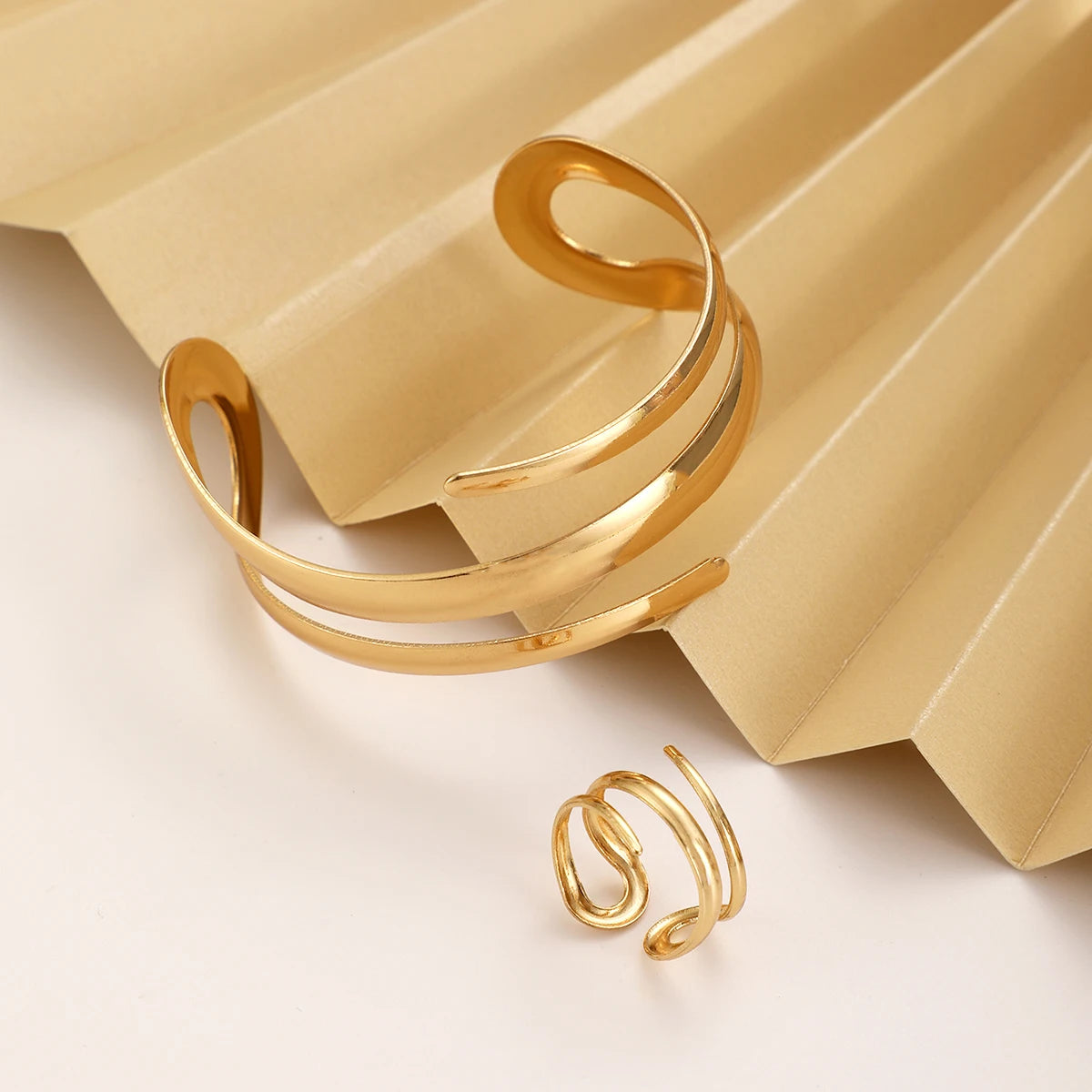 Bold Bracelet & Ring Set – Euro-American Style
