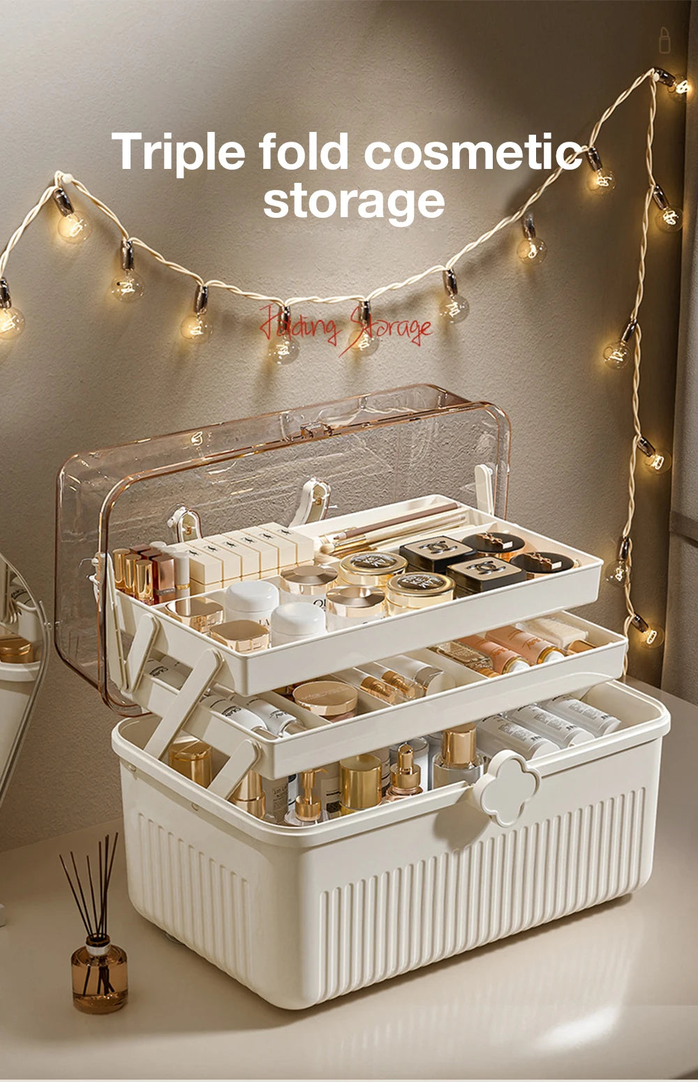 3-Tier Skincare Organizer – Large Capacity