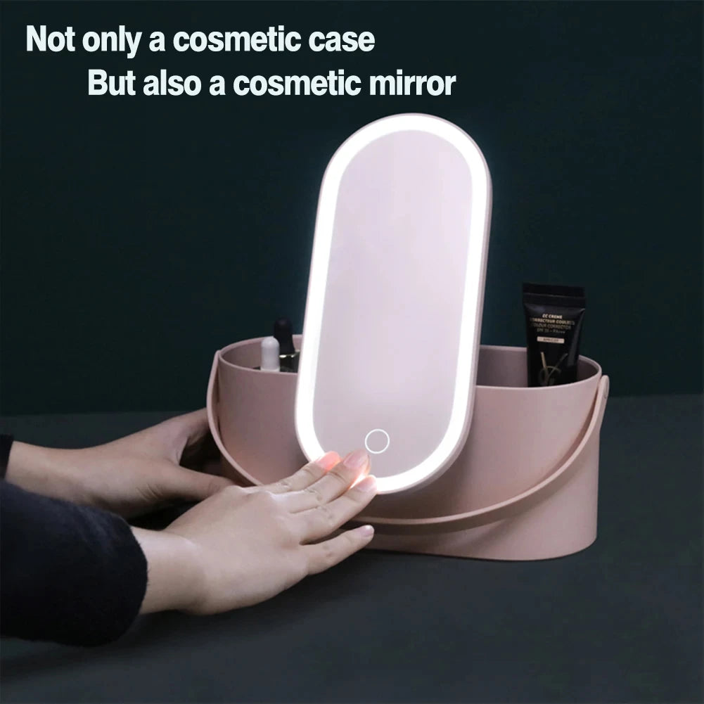 LED Vanity Organizer Box – Portable Lighted Case