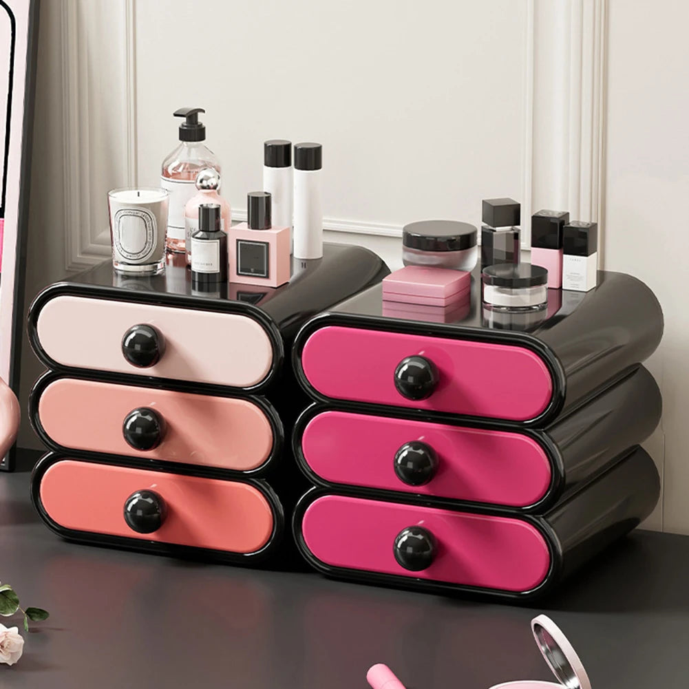 3-Drawer Stackable Vanity Organizer – Large Capacity