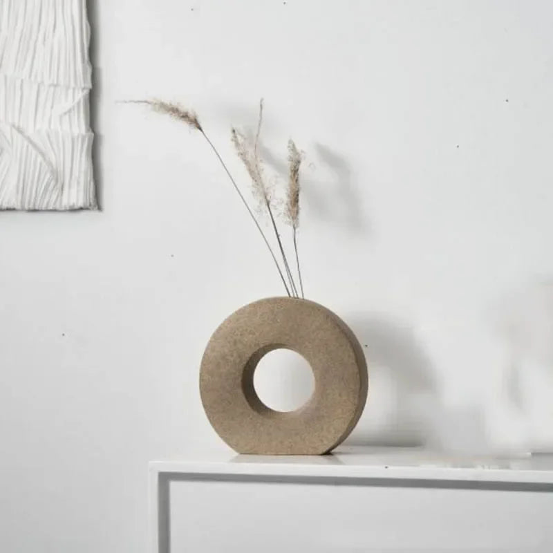 Nordic Donut Vase – Hollow Minimal Sculpture