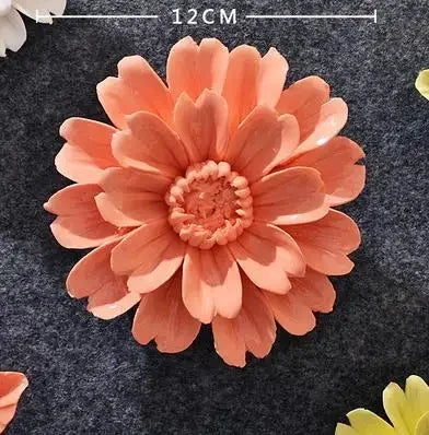 3D Ceramic Flower Wall Art – Aesthetic Home Accent