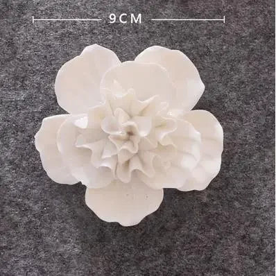 3D Ceramic Flower Wall Art – Aesthetic Home Accent
