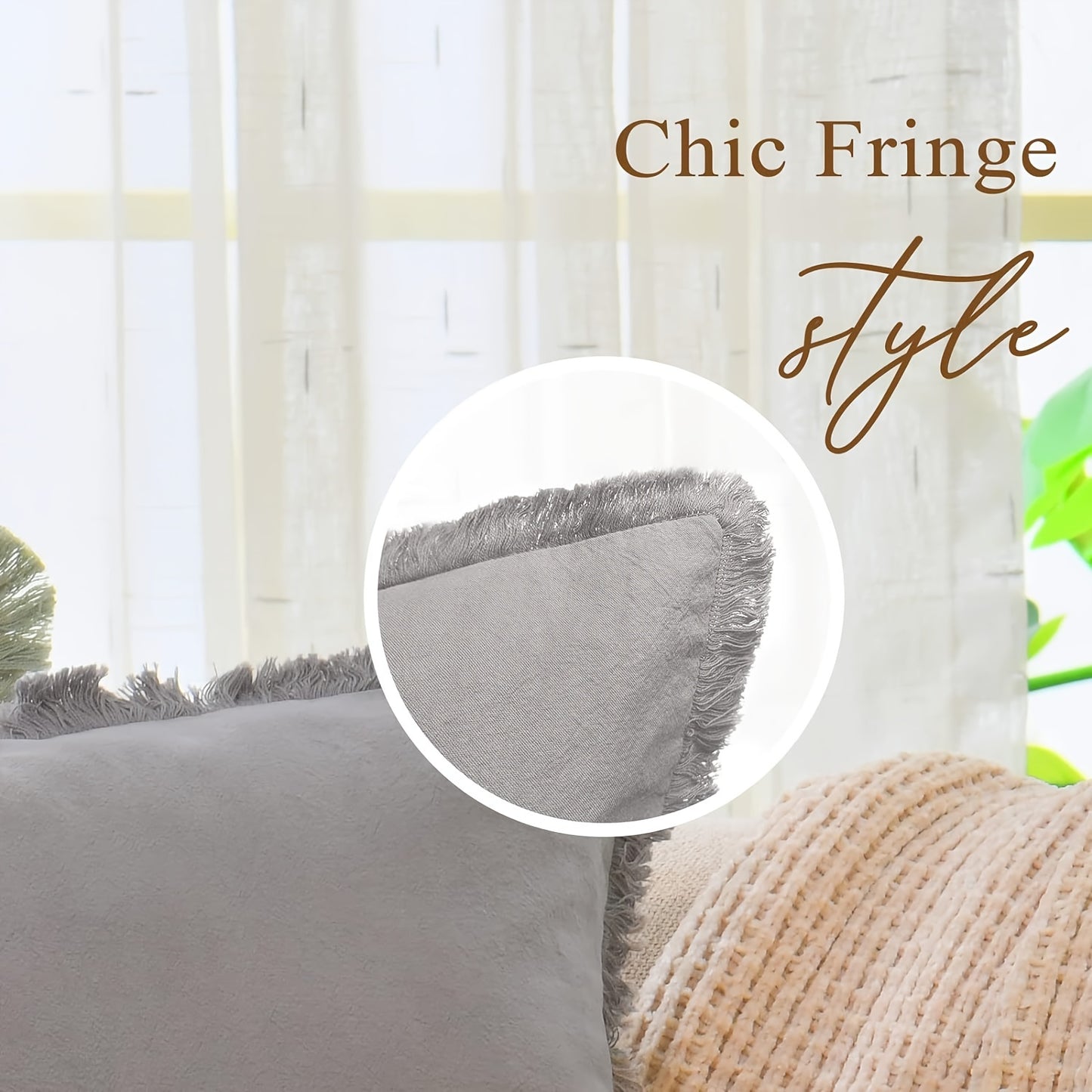 Ultra-Soft Boho Fringed Cushion Cover