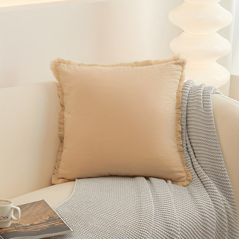 Ultra-Soft Boho Fringed Cushion Cover