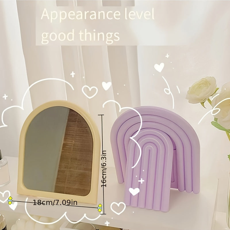 Arch Makeup Mirror – Foldable Aesthetic Vanity