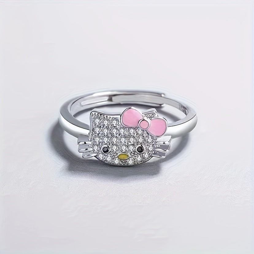 Hello Kitty Open Ring – Adjustable Cute Classic