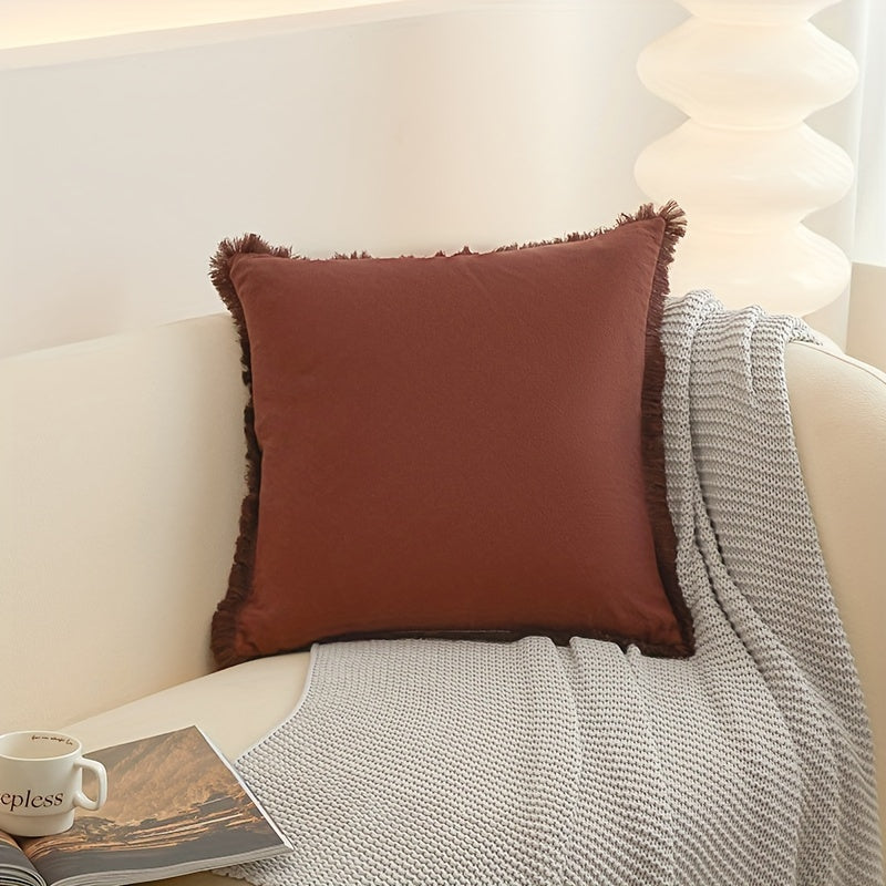 Ultra-Soft Boho Fringed Cushion Cover