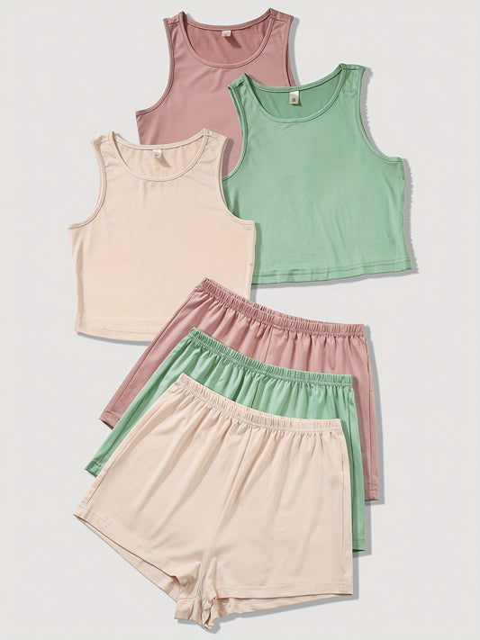 Cozy Crew Pajama Sets (3) – Soft Micro-Stretch